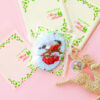 Целофановий пакетик «Merry Christmas, seasons greetings» з клейкою стрічкою, 10*10 см + 3 см